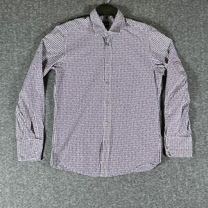 BOSS Hugo Boss Regular Fit Gingham Pattern Dress Shirt Men Size M